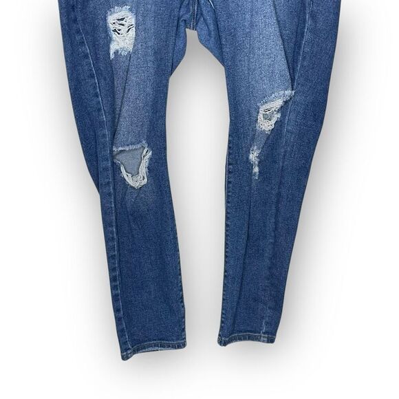 Lane Bryant Signature Fit Mid Rise Skinny Distressed Blue Jeans Women’s Size 20 - Picture 4 of 9